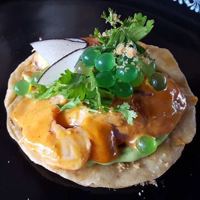 Tostada au poisson Baja du chef Edgar Palau Tostada au poisson Baja du chef Edgar Palau